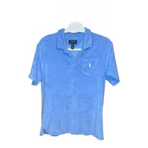 Ralph Lauren Boy’s Terry Polo Shirt Harbor Island Blue XL